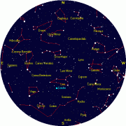 cartina del cielo di aprile